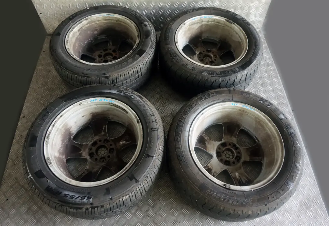 Complete Set 4x Wheel with Tyres 18" 8,5J Star Spoke 58 to BMW X5 Series E53 with Part number 1096160 BMW X5 Series E53 Complete Set 4x Wheel with Tyres 18" 8,5J Star Spoke 58 - SKU 1096160 - Part number 1096160