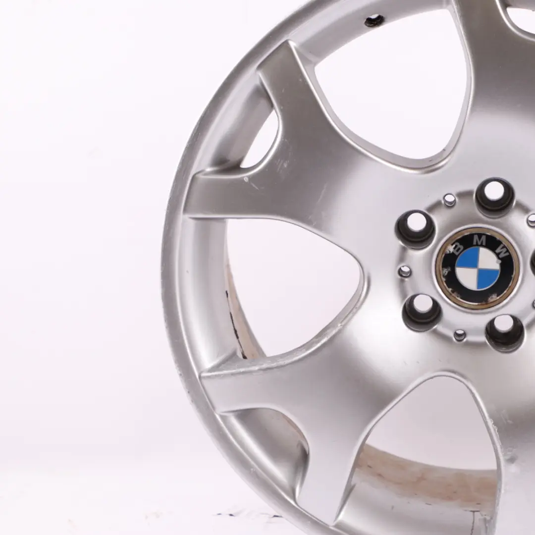 Alloy Rim 19" V Spoke 63 ET:45 10J to BMW X5 Series E53 Silver Rear Wheel with Part number 1096228 BMW X5 Series E53 Silver Rear Wheel Alloy Rim 19" V Spoke 63 ET:45 10J - SKU 1096228-6 - Part number 1096228