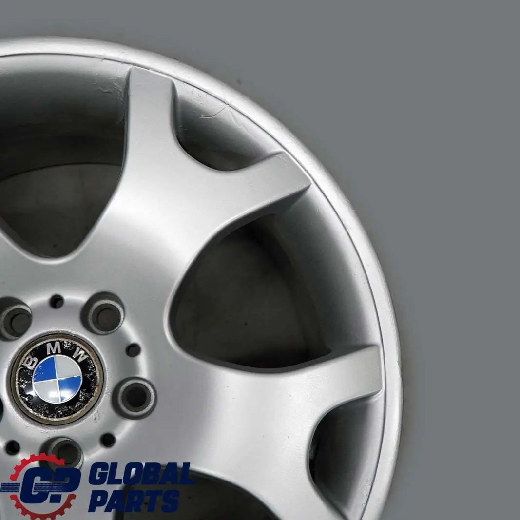 Alloy Rim 19" 10J V Spoke 63 ET:45 to BMW X5 Series E53 Silver Rear Wheel with Part number 1096228 BMW X5 Series E53 Silver Rear Wheel Alloy Rim 19" 10J V Spoke 63 ET:45 - SKU 1096228-8 - Part number 1096228