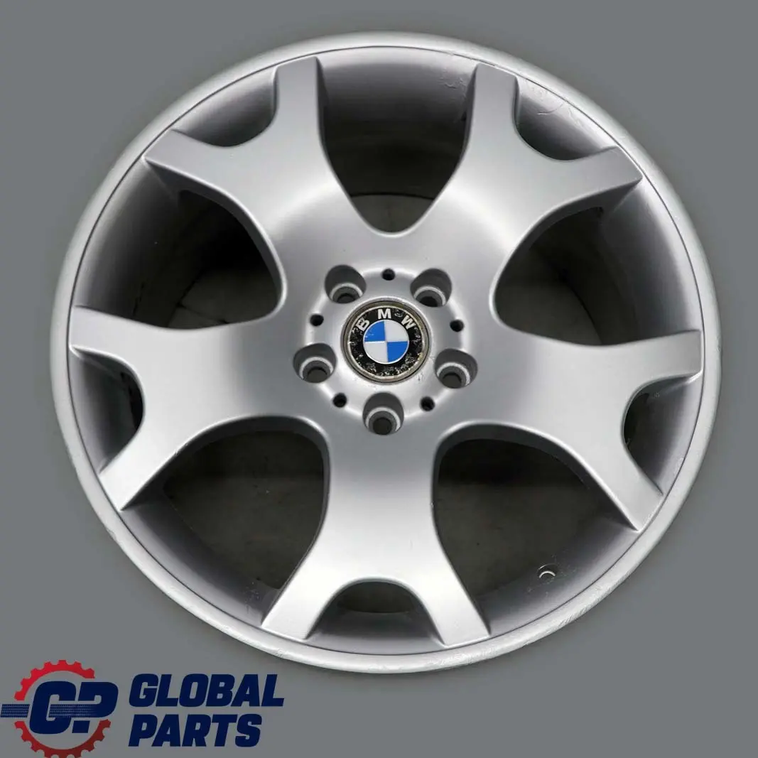 Alloy Rim 19" 10J V Spoke 63 ET:45 to BMW X5 Series E53 Silver Rear Wheel with Part number 1096228 BMW X5 Series E53 Silver Rear Wheel Alloy Rim 19" 10J V Spoke 63 ET:45 - SKU 1096228-8 - Part number 1096228