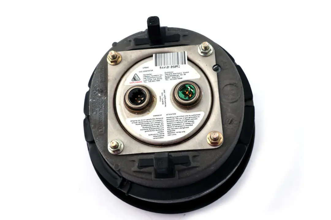 Steering Wheel Driver's Airbag Hub Cap 1096808 to BMW 3 5 X5 Series 5 E46 E53 with Part number 6880599 BMW 3 5 X5 Series 5 E46 E53 Steering Wheel Driver's Airbag Hub Cap 1096808 - SKU 1096808-5 - Part number 6880599