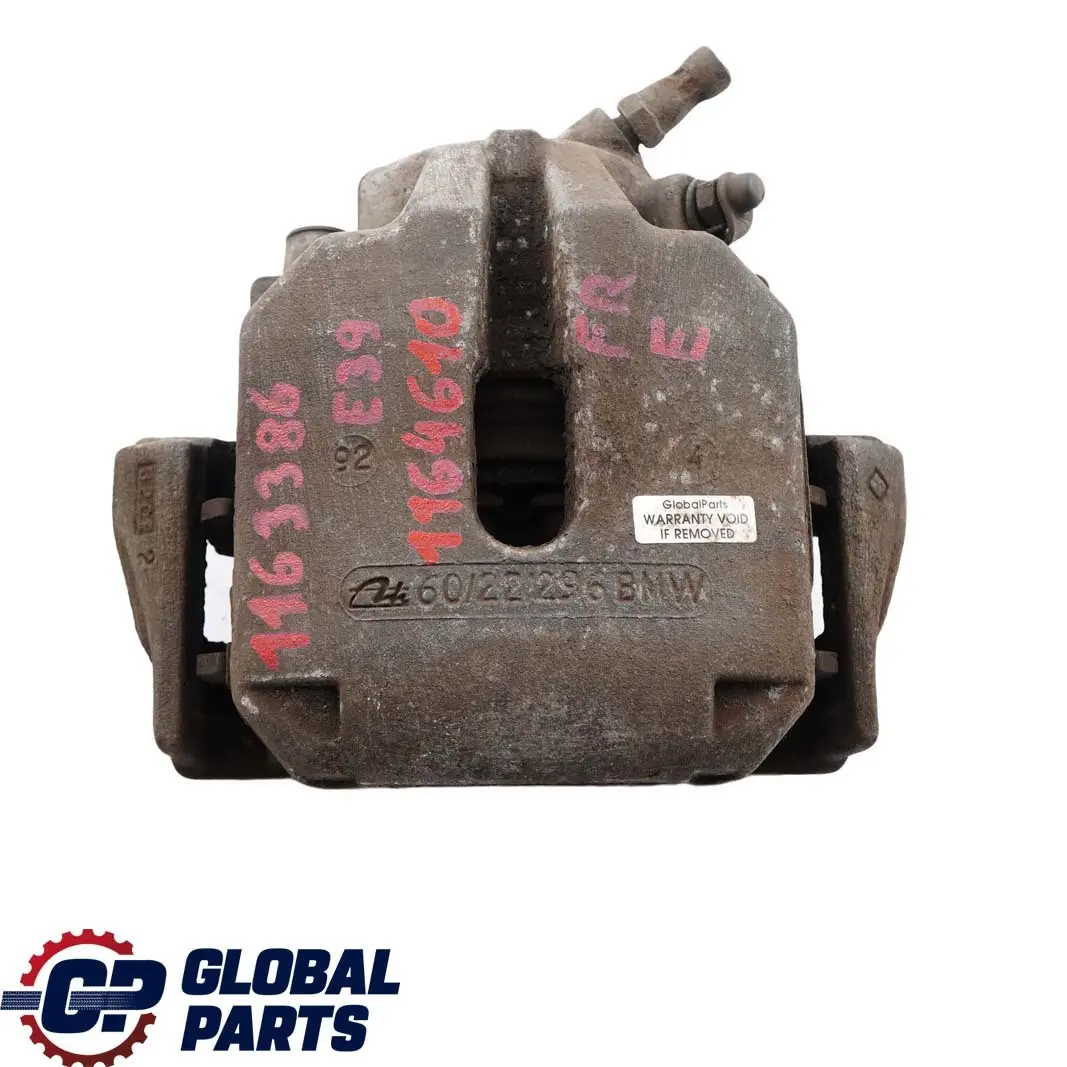 Front Right O/S Brake Caliper Housing Carrier 60/22/296 to BMW 5 Series E39 with Part number 1163386 BMW 5 Series E39 Front Right O/S Brake Caliper Housing Carrier 60/22/296 - SKU 1163386 - Part number 1163386