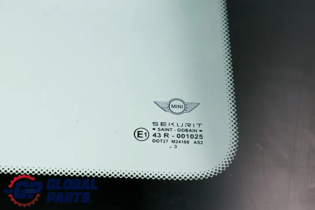 Cristal Ventana Cuarto Mini Cooper R50 Trasero Derecho Lado AS2 Verde para con número de pieza 1166579 Cristal Ventana Cuarto Mini Cooper R50 Trasero Derecho Lado AS2 Verde - SKU 1166579 - Número de pieza 1166579