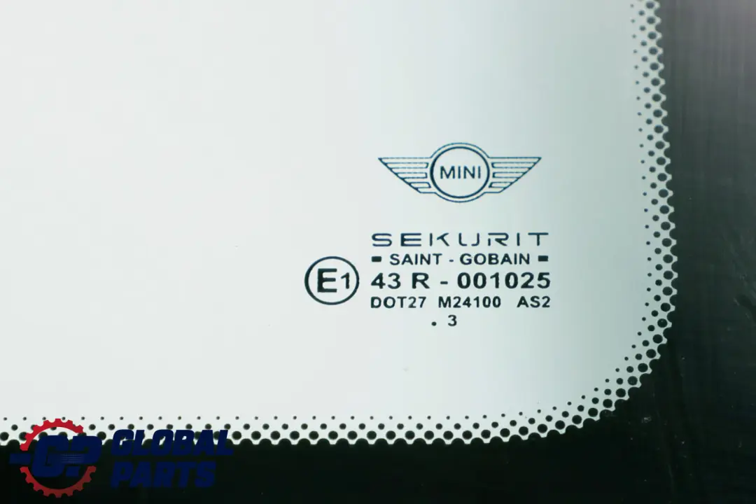  Vitre De Custode Mini Cooper R50 R53 Arrière Droite Side AS2 Verte - SKU 1166579 - Numéro de pièce 1166579