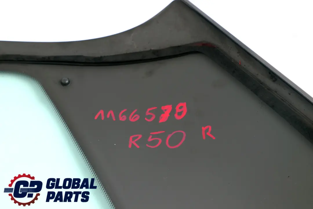  Quarter Window Glass Mini Cooper R50 R53 Rear Right O/S Side AS2 Green - SKU 1166579 - Part number 1166579