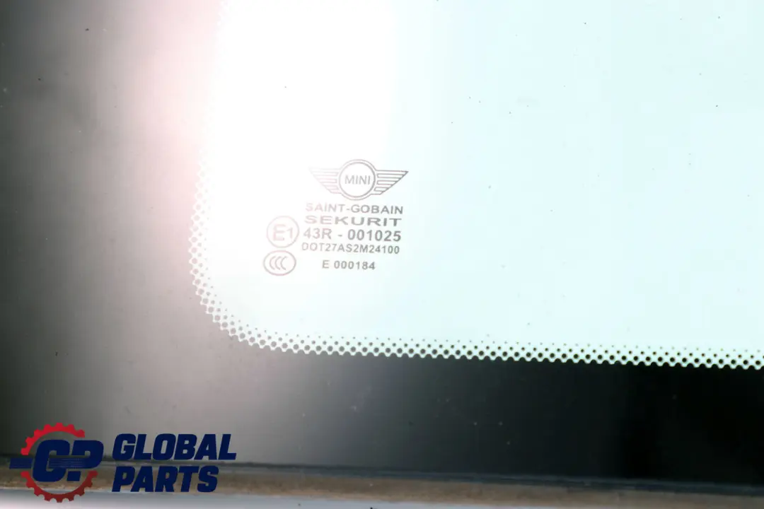 Cristal Ventana Trasera Mini Cooper R50 Lado Trasero Izquierdo AS2 Verde para con número de pieza 1166580 Cristal Ventana Trasera Mini Cooper R50 Lado Trasero Izquierdo AS2 Verde - SKU 1166580 - Número de pieza 1166580