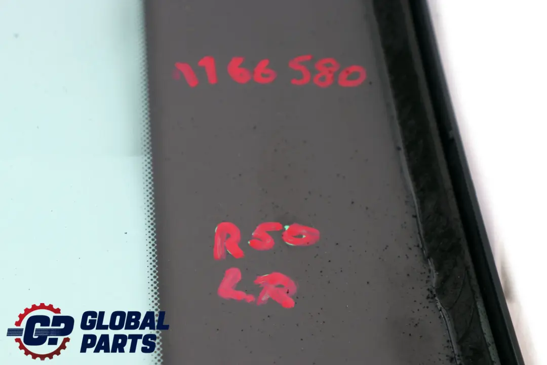 Seitenfensterglas Hinten Links Seite AS2 Grün für Mini Cooper R50 R53 mit Teilenummer 1166580 Mini Cooper R50 R53 Seitenfensterglas Hinten Links Seite AS2 Grün - SKU 1166580 - Teilenummer 1166580