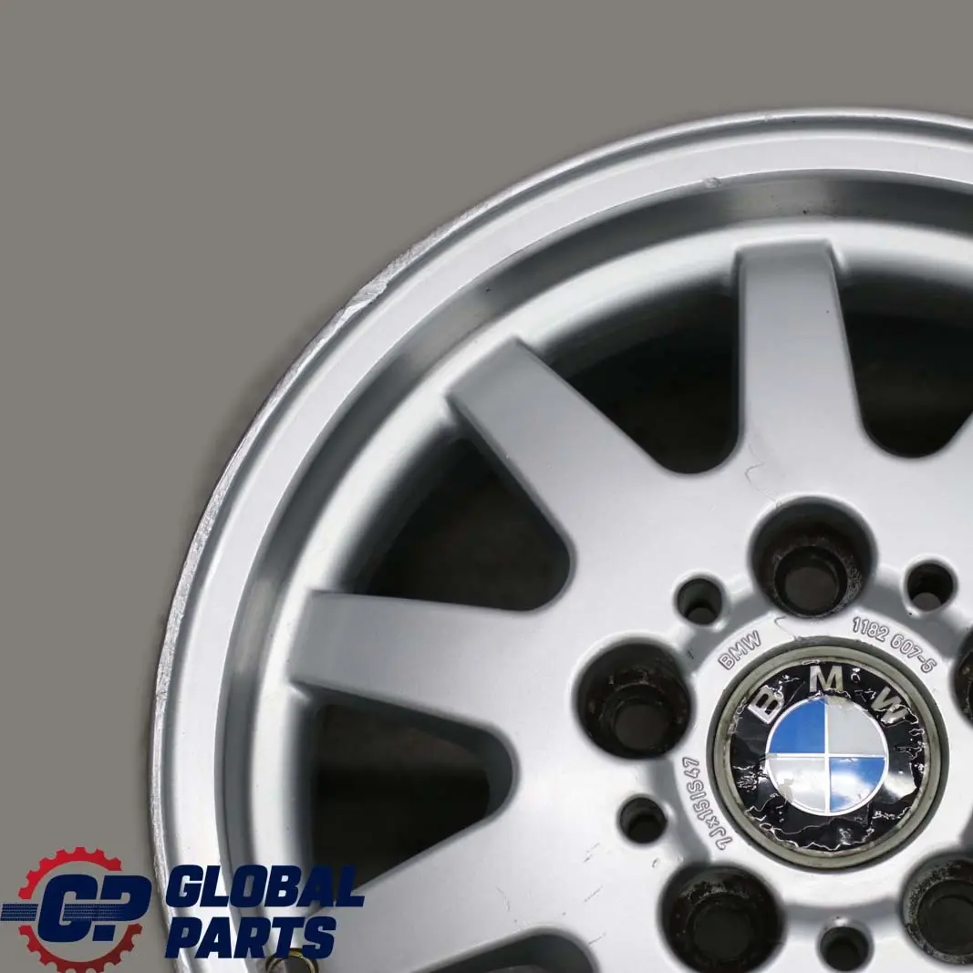 BMW 3 er E36 E46 Silber Alu Felge Alufelge 15" ET:47 7J Styling 28 - SKU 1182607-2 - Teilenummer 1182607