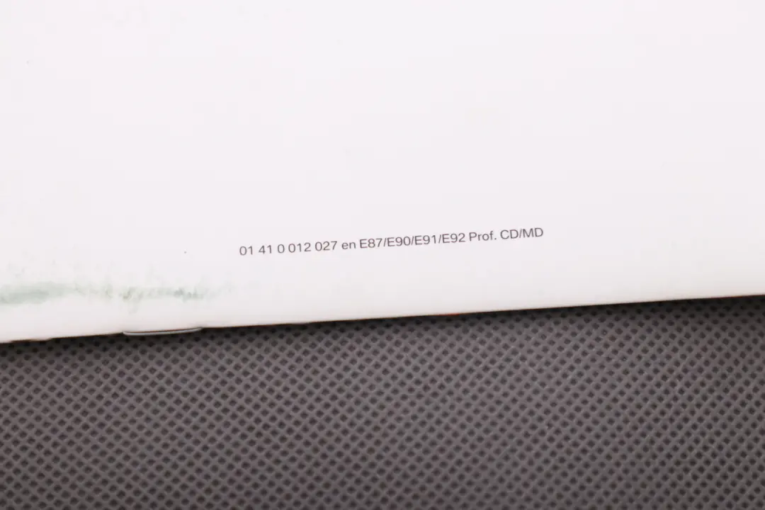 BMW E87 E90 E91 Buch Betriebsanleitung Radio Professional CD MD - SKU 12027 - Teilenummer 0012027