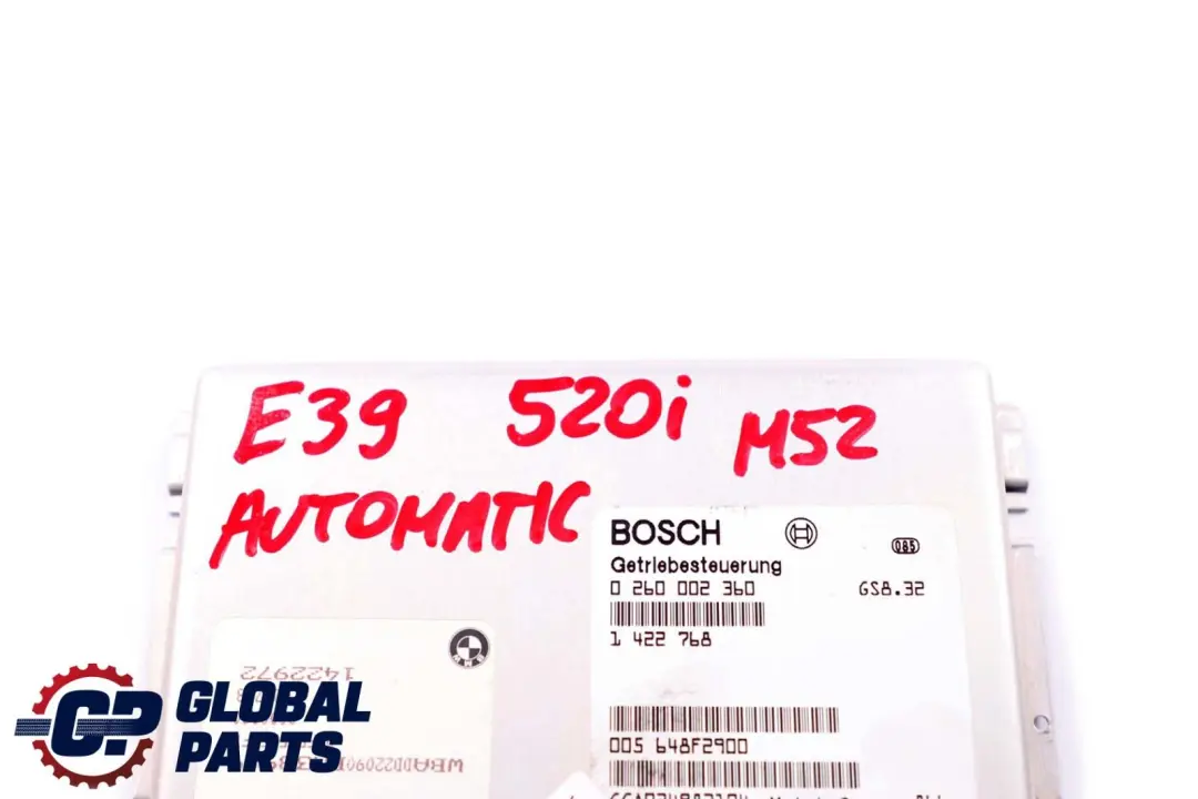 M52 Automatic Gearbox ECU Control Module EGS to BMW E39 520i with Part number 1422972 BMW E39 520i M52 Automatic Gearbox ECU Control Module EGS - SKU 1422972 - Part number 1422972