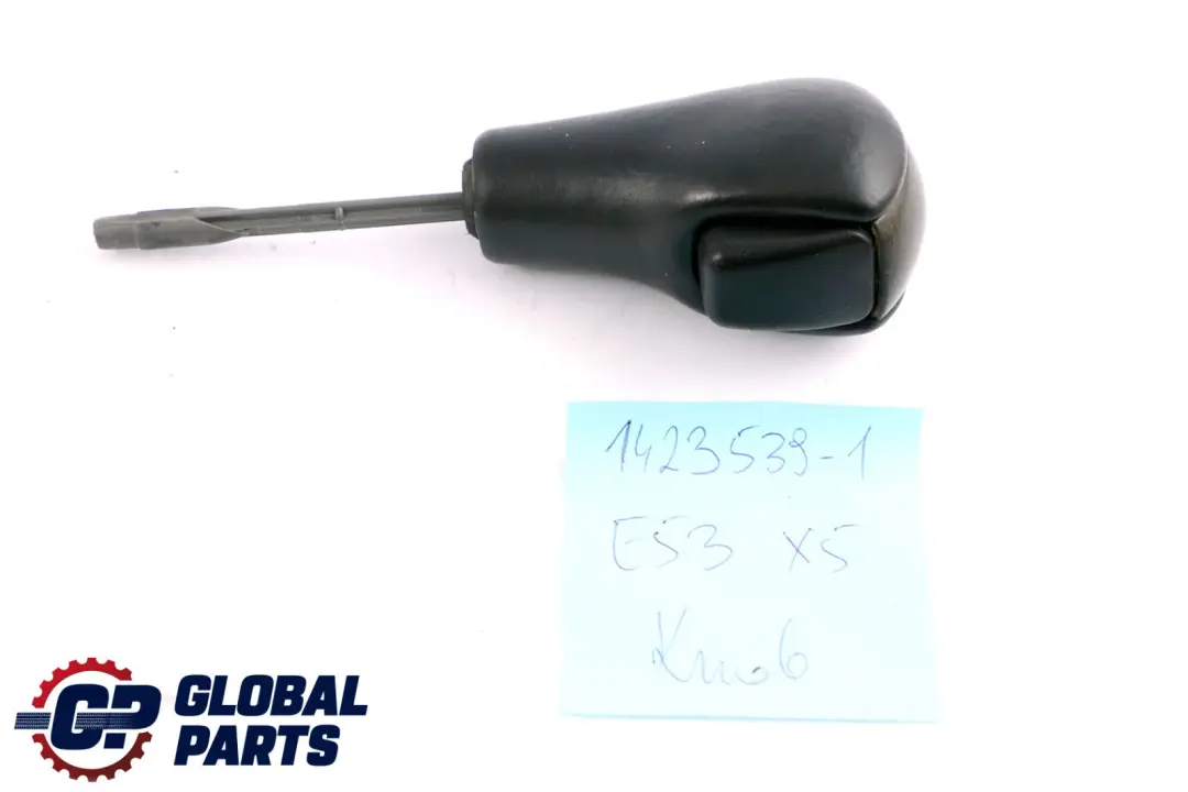 Selector Lever Handle Leather Wood Ring Automatic to BMW X5 Series E53 with Part number 1423539 BMW X5 Series E53 Selector Lever Handle Leather Wood Ring Automatic - SKU 1423539-1 - Part number 1423539