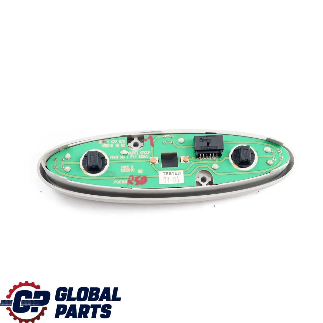 Luce Lettura Interna Centro Posteriore Grigio per Mini Cooper R50 R53 con numero di parte 1477675 Mini Cooper R50 R53 Luce Lettura Interna Centro Posteriore Grigio - SKU 1477675-1 - Numero di parte 1477675