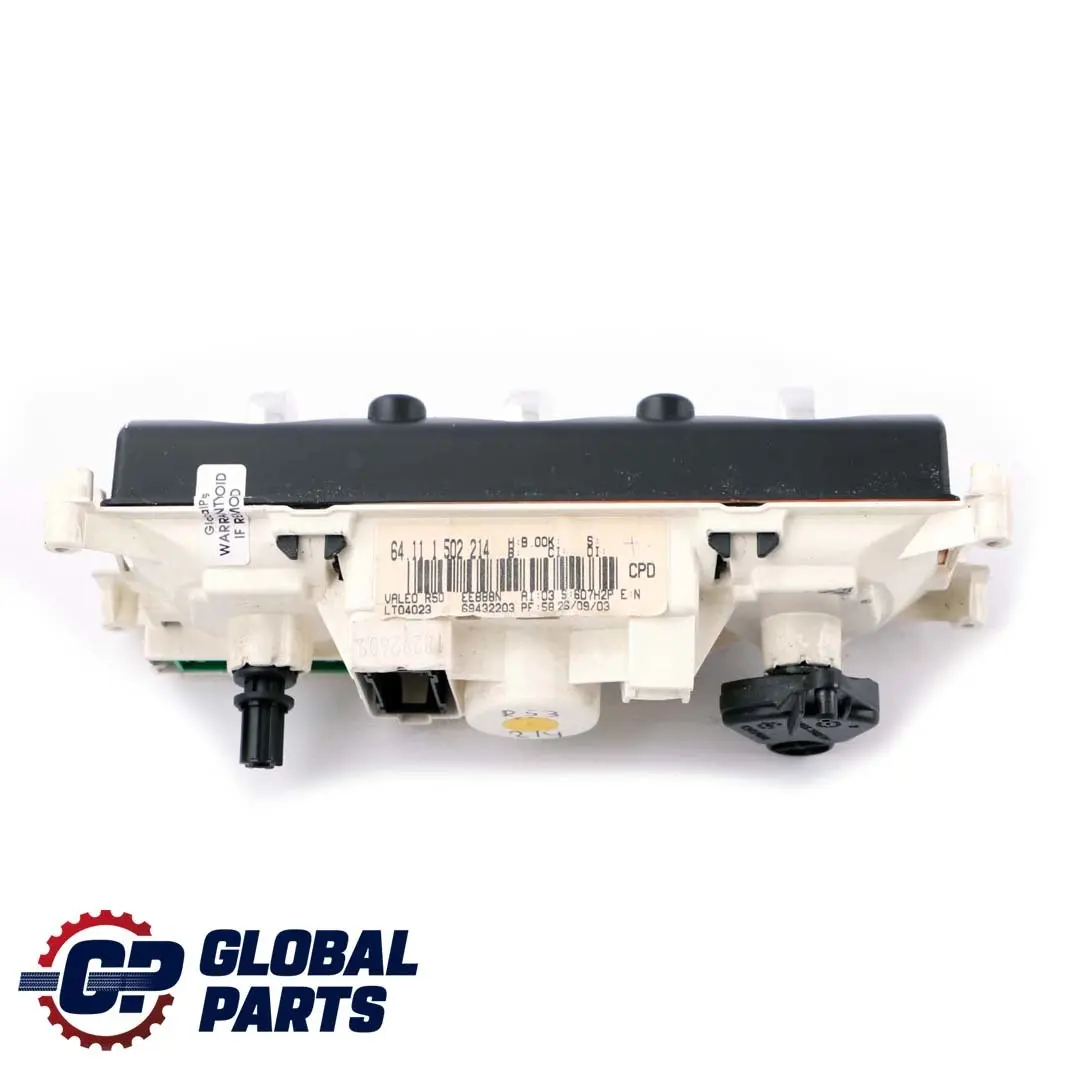 Mini Cooper One R50 R52 Heater Control Panel Air Con Conditioning Chrom - SKU 1502214-1 - Part number 1502214