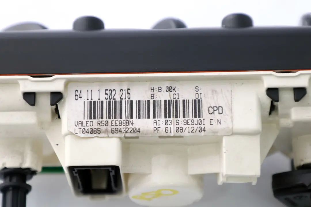 Conditioning Control Panel A/C to Mini Cooper R50 R53 R52 Air with Part number 1502215 Mini Cooper R50 R53 R52 Air Conditioning Control Panel A/C - SKU 1502215 - Part number 1502215