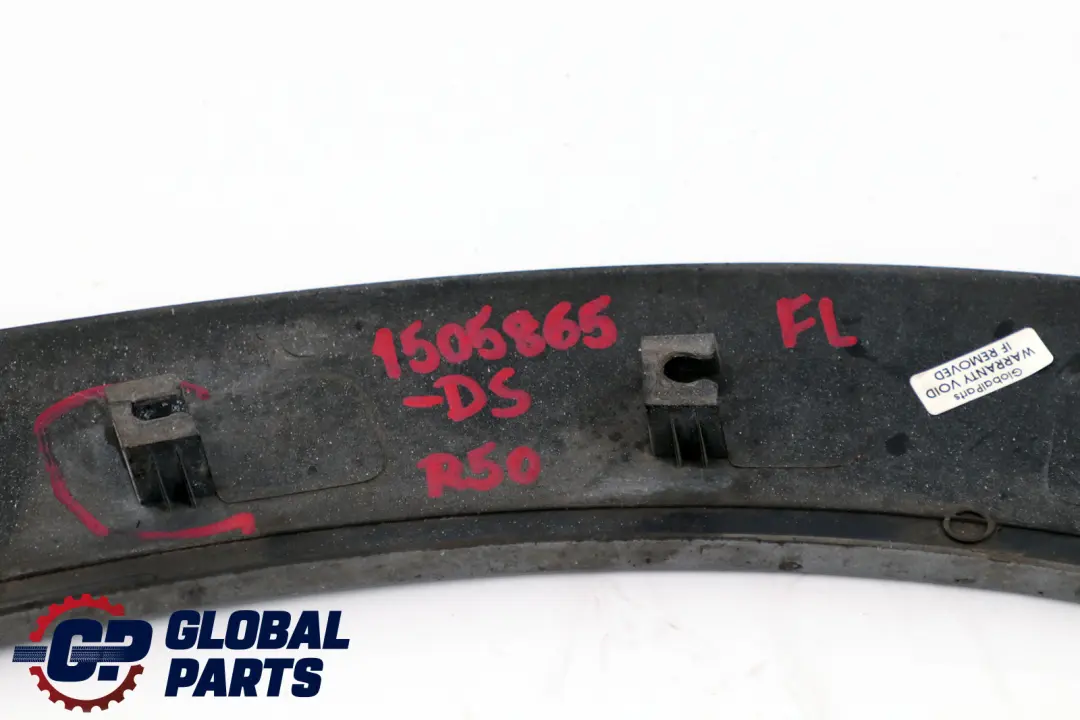 Arch Cover Wing Trim Front Left N/S Dark Silver to BMW Mini R50 R52 R53 Wheel with Part number 1505865 BMW Mini R50 R52 R53 Wheel Arch Cover Wing Trim Front Left N/S Dark Silver - SKU 1505865-DS - Part number 1505865