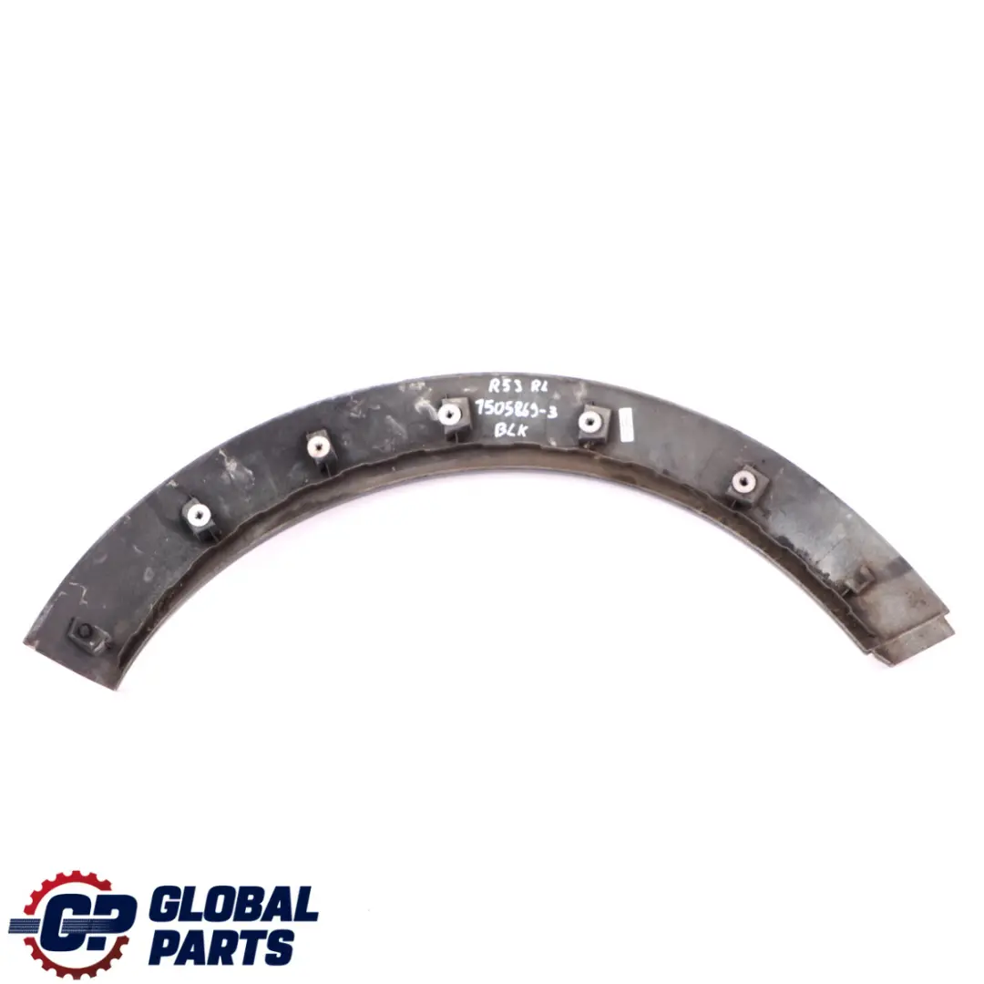 BMW Mini Cooper R50 R53 Copertura arco ruota posteriore sinistro Nero - SKU 1505869-BLK - Numero di parte 1505869