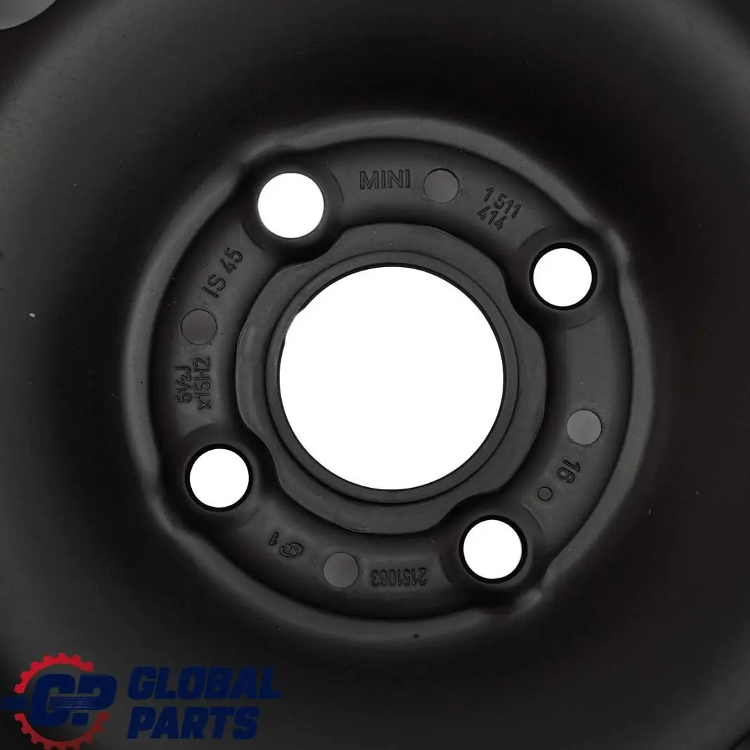 Mini Cooper One R50 R55 R56 R57 Noir Jante Acier 15" ET:45 5,5J - SKU 1511414-1 - Numéro de pièce 1511414