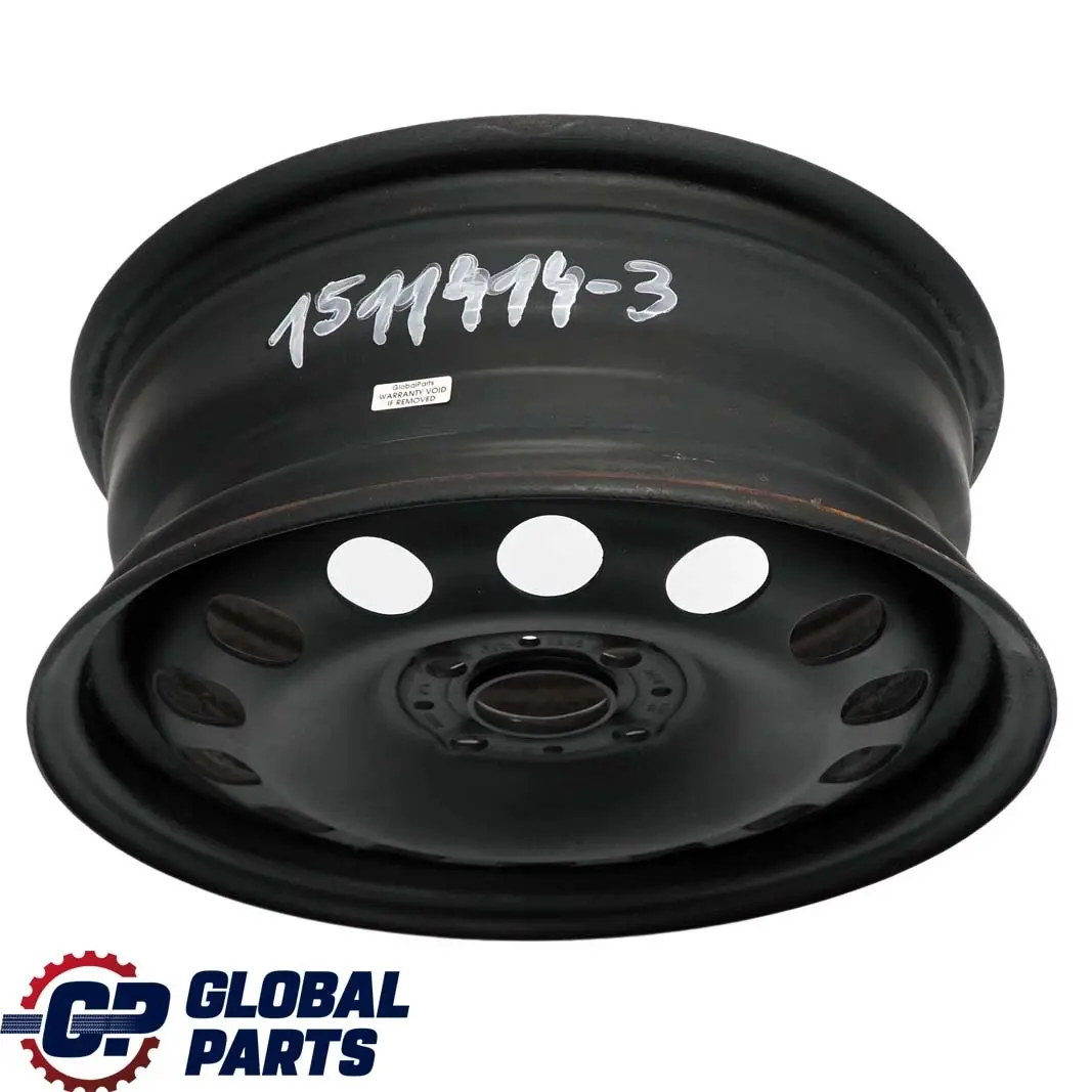 Steel Wheel Rim 15" ET:45 5,5J to Mini Cooper One R50 R55 R56 R57 Black with Part number 1511414 Mini Cooper One R50 R55 R56 R57 Black Steel Wheel Rim 15" ET:45 5,5J - SKU 1511414-3 - Part number 1511414