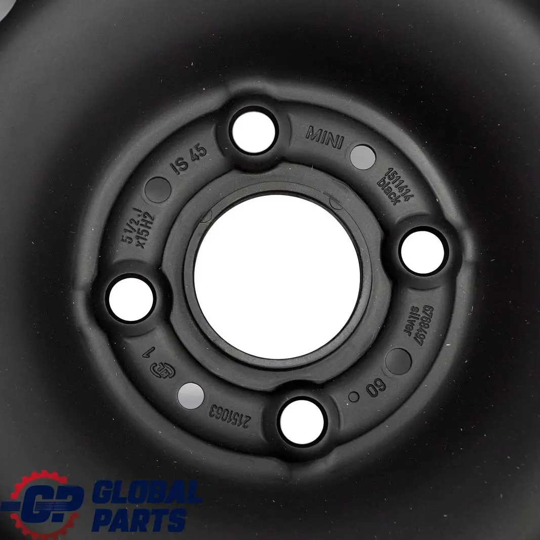 Steel Wheel Rim 15" 5,5J ET:45 to Mini Cooper One R50 R55 R56 R57 Black with Part number 1511414 Mini Cooper One R50 R55 R56 R57 Black Steel Wheel Rim 15" 5,5J ET:45 - SKU 1511414-4 - Part number 1511414