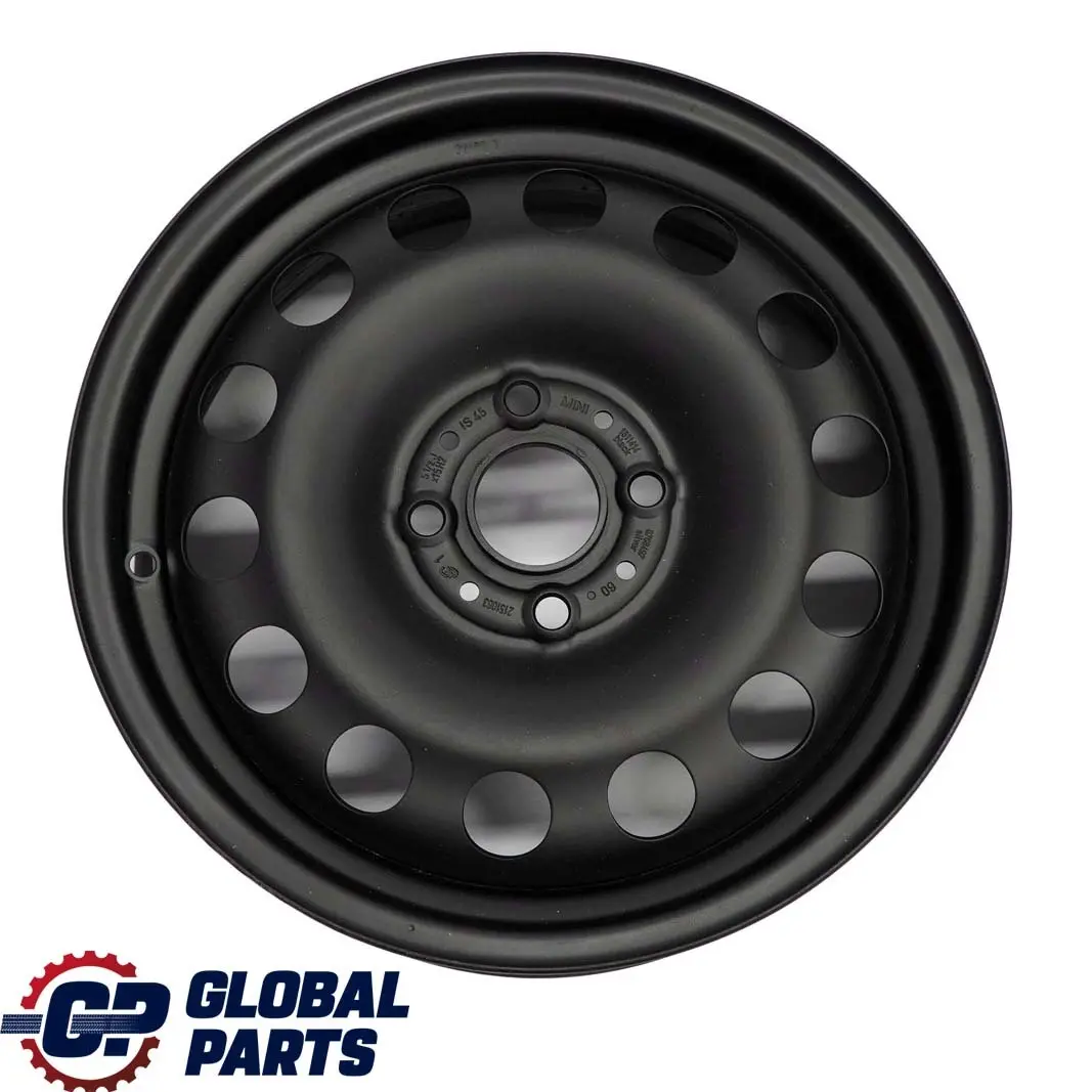 Steel Wheel Rim 15" 5,5J ET:45 to Mini Cooper One R50 R55 R56 R57 Black with Part number 1511414 Mini Cooper One R50 R55 R56 R57 Black Steel Wheel Rim 15" 5,5J ET:45 - SKU 1511414-4 - Part number 1511414