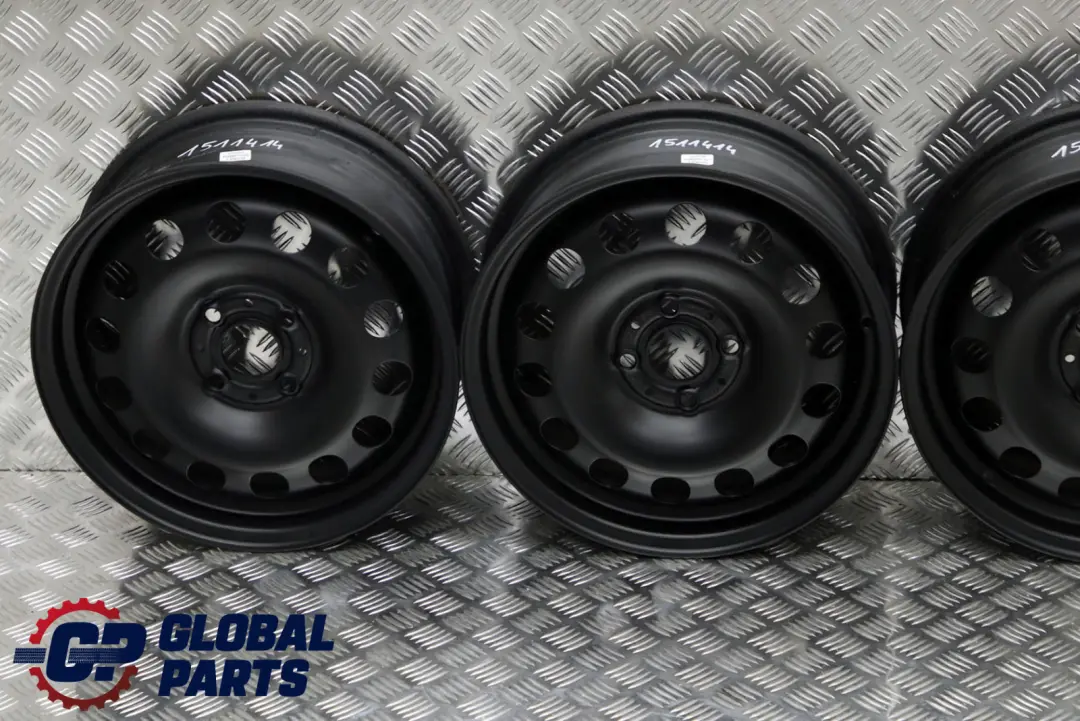 Complete Set 4x Steel Wheel Rim 15" Black to BMW Mini Cooper R50 R55 R56 with Part number 1511414 BMW Mini Cooper R50 R55 R56 Complete Set 4x Steel Wheel Rim 15" Black - SKU 1511414 - Part number 1511414