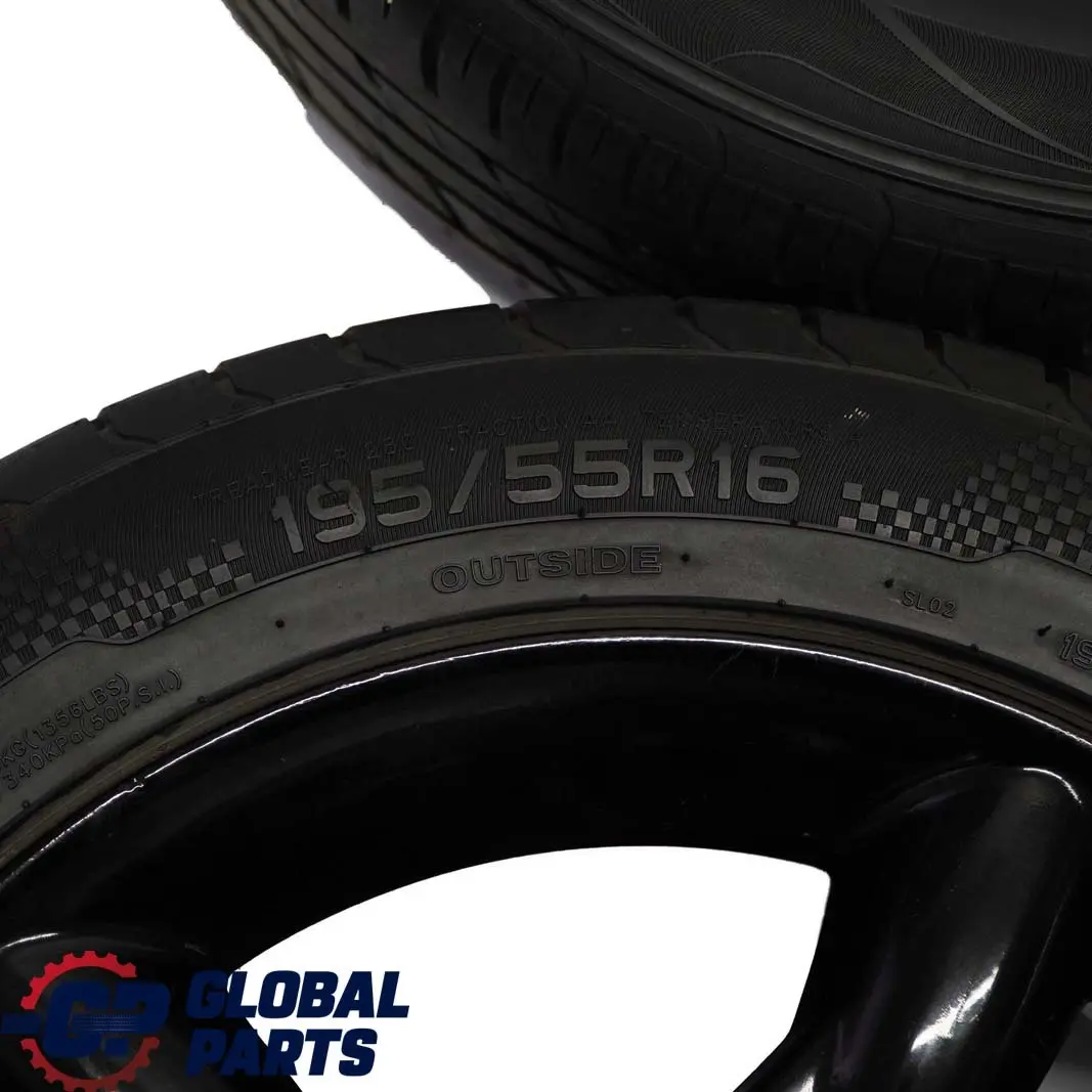 Complete 4x Wheel Alloy Rim Tyres 16" 6,5J 5-Spider Spoke 83 to Mini Cooper R50 with Part number 1512348 Mini Cooper R50 Complete 4x Wheel Alloy Rim Tyres 16" 6,5J 5-Spider Spoke 83 - SKU 1512348-SET - Part number 1512348