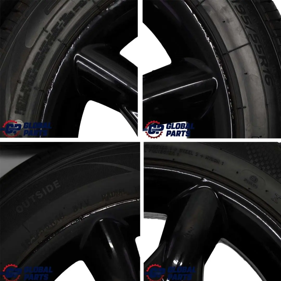 Complete 4x Wheel Alloy Rim Tyres 16" 6,5J 5-Spider Spoke 83 to Mini Cooper R50 with Part number 1512348 Mini Cooper R50 Complete 4x Wheel Alloy Rim Tyres 16" 6,5J 5-Spider Spoke 83 - SKU 1512348-SET - Part number 1512348