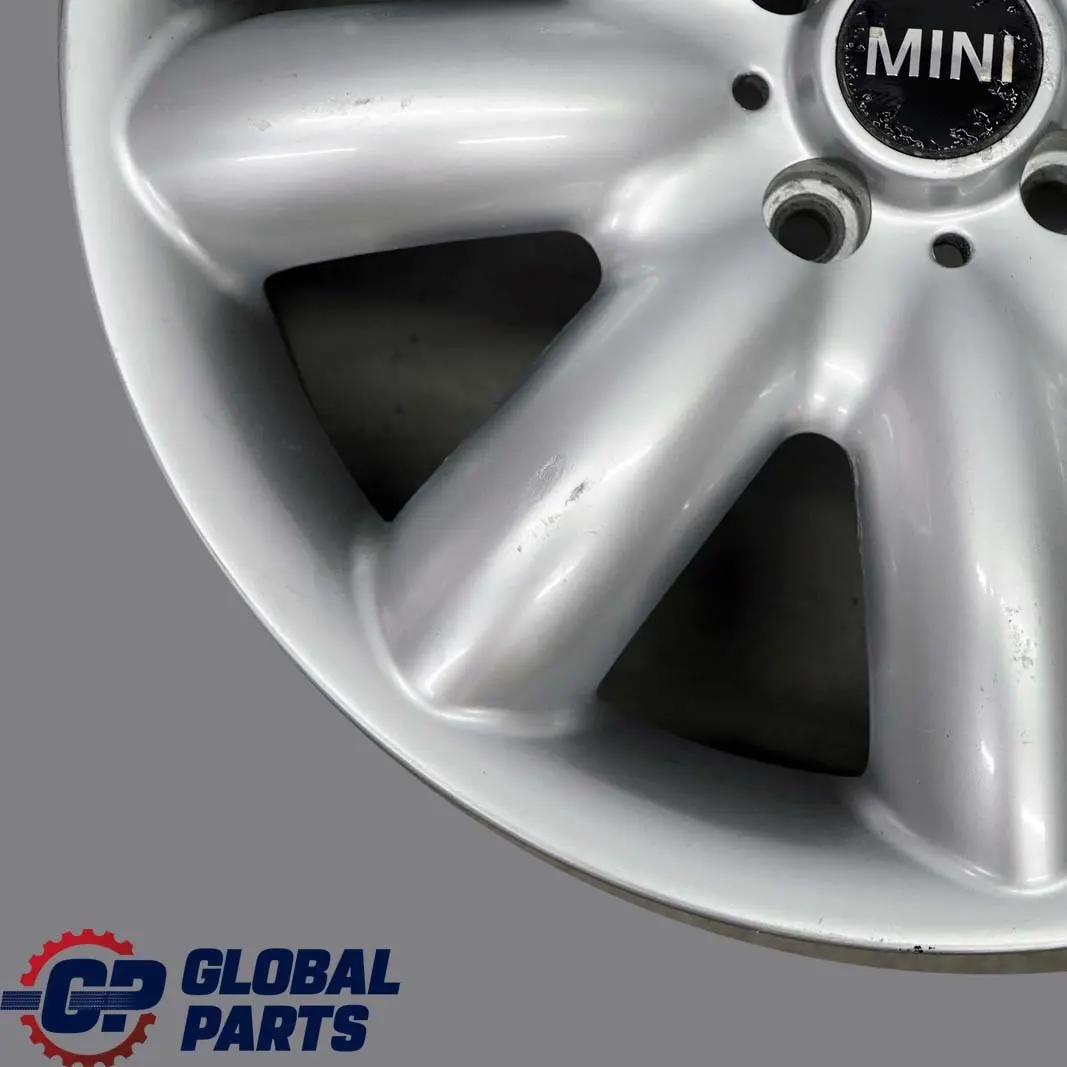 Silber Alu Felge Felge 17" 7J Spoke 85 VIA für Mini Cooper R50 R53 R55 R56 R58 R57 mit Teilenummer 1512352 Mini Cooper R50 R53 R55 R56 R58 R57 Silber Alu Felge Felge 17" 7J Spoke 85 VIA - SKU 1512352-VIA1 - Teilenummer 1512352