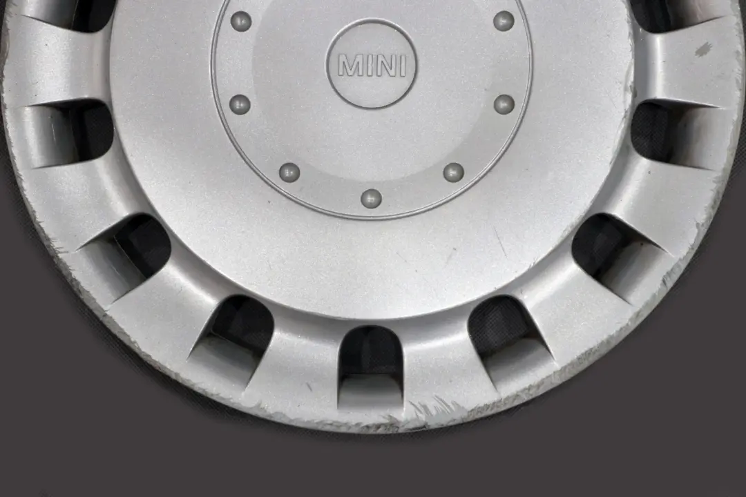 15" Steel Wheel Silver Trim Cover to BMW Mini Cooper One 3 R50 R52 R55 R56 with Part number 1512571 BMW Mini Cooper One 3 R50 R52 R55 R56 15" Steel Wheel Silver Trim Cover - SKU 1512571-3 - Part number 1512571