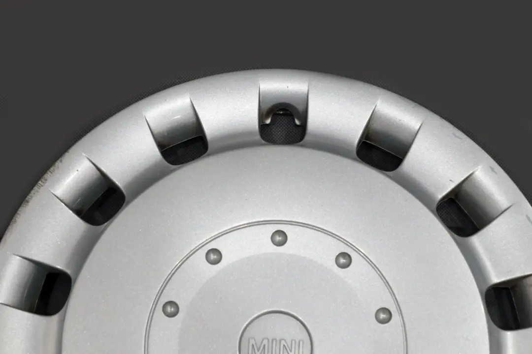 15" Steel Wheel Silver Trim Cover to BMW Mini Cooper One 4 R50 R52 R55 R56 with Part number 1512571 BMW Mini Cooper One 4 R50 R52 R55 R56 15" Steel Wheel Silver Trim Cover - SKU 1512571-4 - Part number 1512571