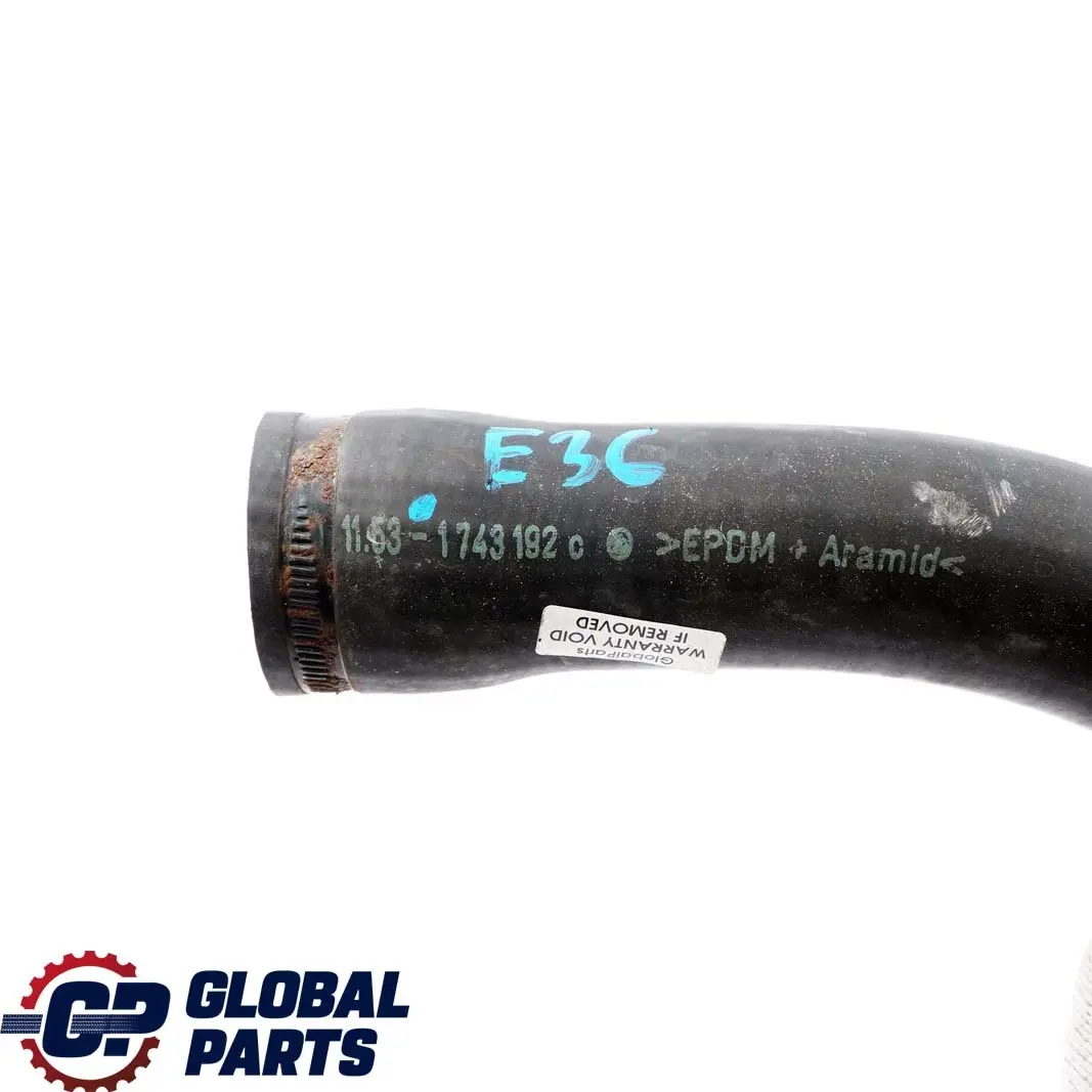 BMW 3 E36 M43 Tuyau Durite pour Eau de Refroidissement D'Eau Essence - SKU 1743192 - Numéro de pièce 1743192