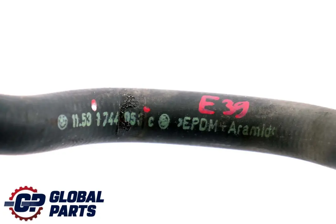 M52 Radiator Return Hose Line Pipe to BMW 5 Series E39 Petrol with Part number 1744053 BMW 5 Series E39 Petrol M52 Radiator Return Hose Line Pipe - SKU 1744053 - Part number 1744053
