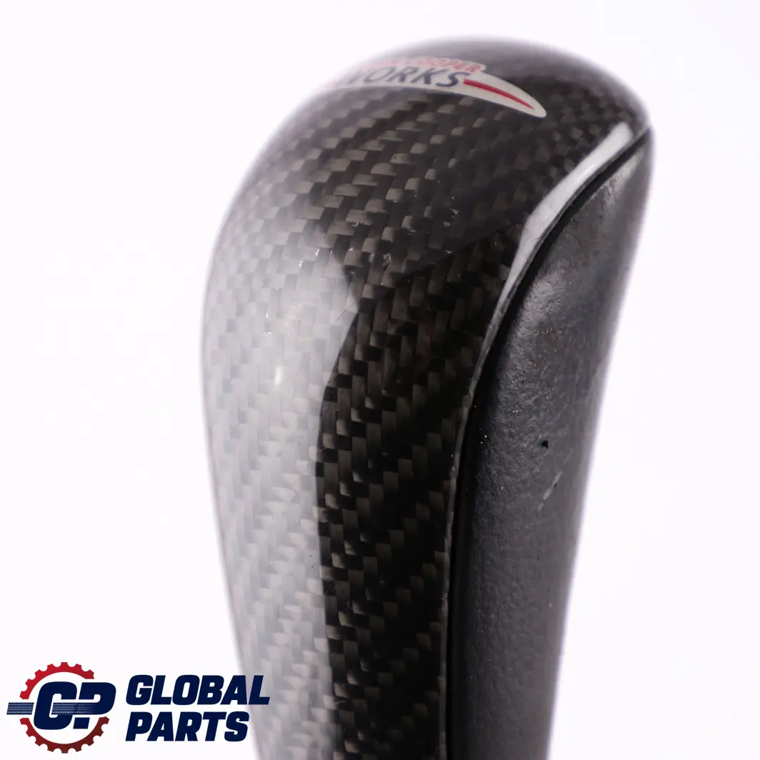 Selector Lever Grip Gear Shift Knob Carbon to MINI Cooper R55 R56 JCW with Part number 2147229 MINI Cooper R55 R56 JCW Selector Lever Grip Gear Shift Knob Carbon - SKU 2147229 - Part number 2147229
