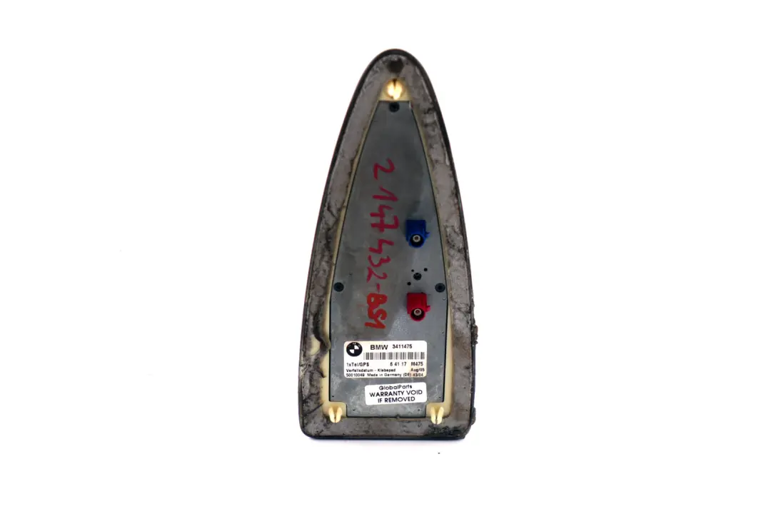 Roof Aerial Casing Shark Fin Antenna Black Sapphire 3411475 to BMW X3 Series E83 with Part number 2147432 BMW X3 Series E83 Roof Aerial Casing Shark Fin Antenna Black Sapphire 3411475 - SKU 2147432-BS1 - Part number 2147432