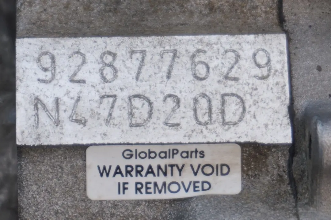 Bare Engine N47S N47D20D 204HP WARRANTY to BMW 1 Series E81 E87 LCI E88 123d Diesel with Part number 2166952 BMW 1 Series E81 E87 LCI E88 123d Diesel Bare Engine N47S N47D20D 204HP WARRANTY - SKU 2166952 - Part number 2166952