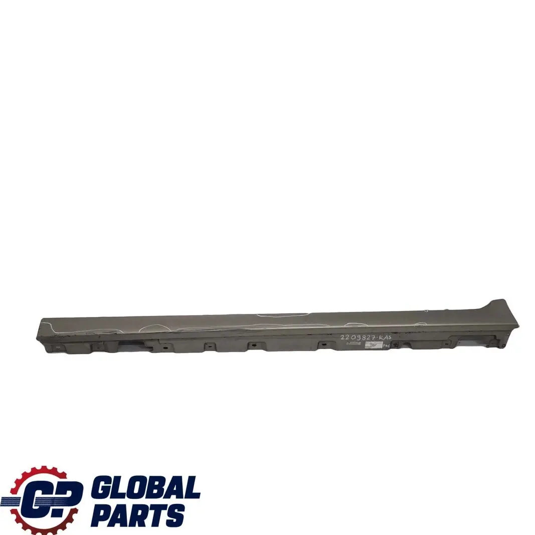BMW F10 F11 Puerta Sill Cubierta Falda Panel Izquierdo N / Cachemira Plata - A72 - SKU 2209827-KAS - Número de pieza 2209827