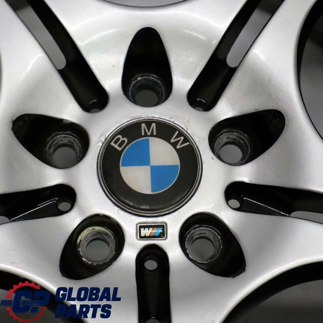 BMW 3 E46 Complete Set 4x Wheel Alloy Rim 17" M Double Spoke 68 7,5J / 8,5J - SKU 2229135/2229180 SET - Part number 2229135/2229180
