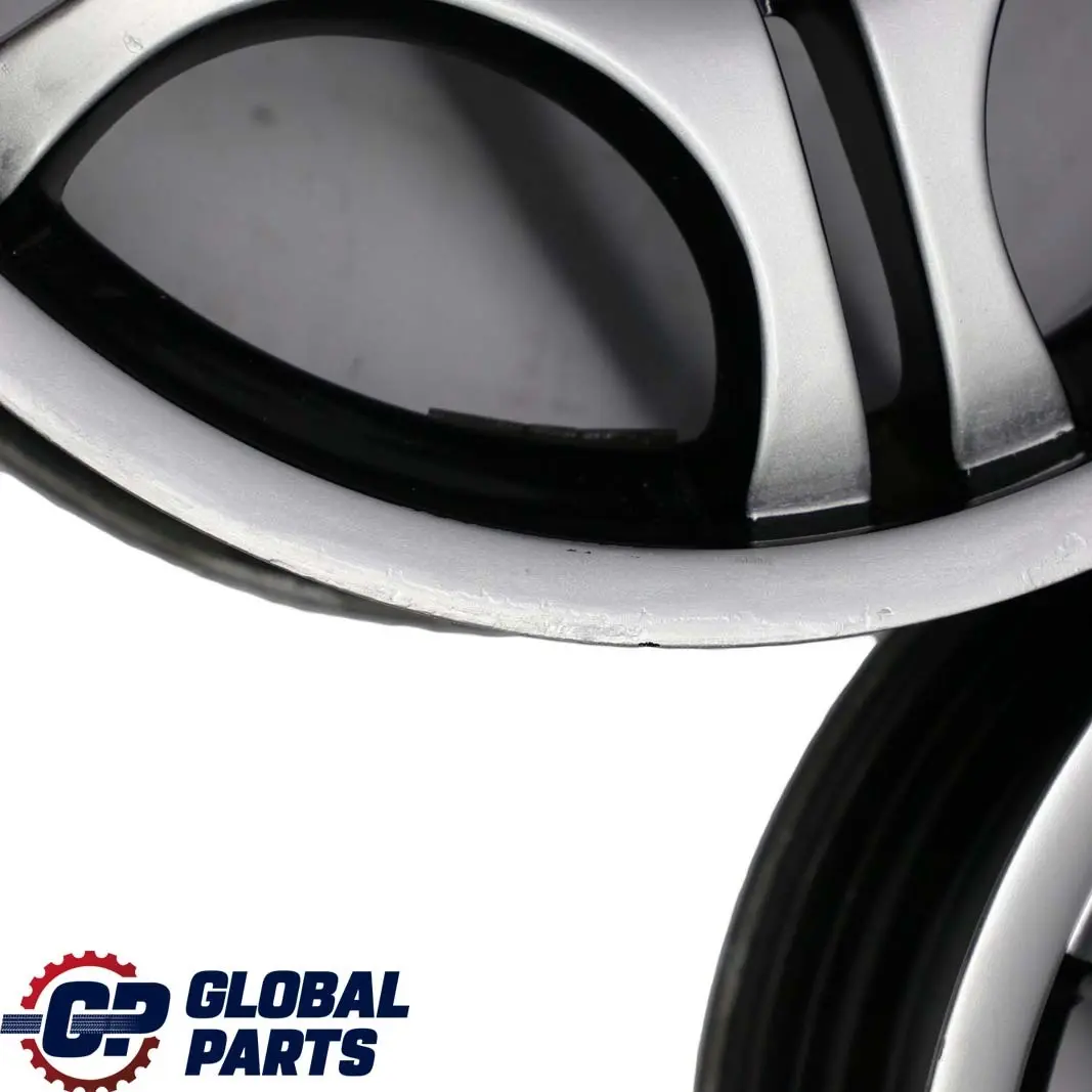 BMW 3 E46 Complete Set 4x Wheel Alloy Rim 17" M Double Spoke 68 7,5J / 8,5J - SKU 2229135/2229180 SET - Part number 2229135/2229180