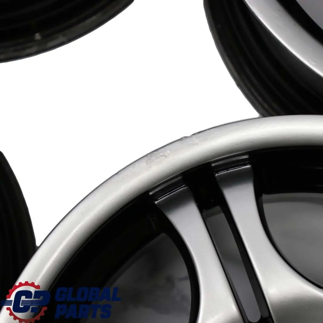 BMW E46 Komplett Set 4x Alufelge Alu Felgen 17" M Doppelspeiche 68 7,5J / 8,5J - SKU 2229135/2229180 SET - Teilenummer 2229135/2229180