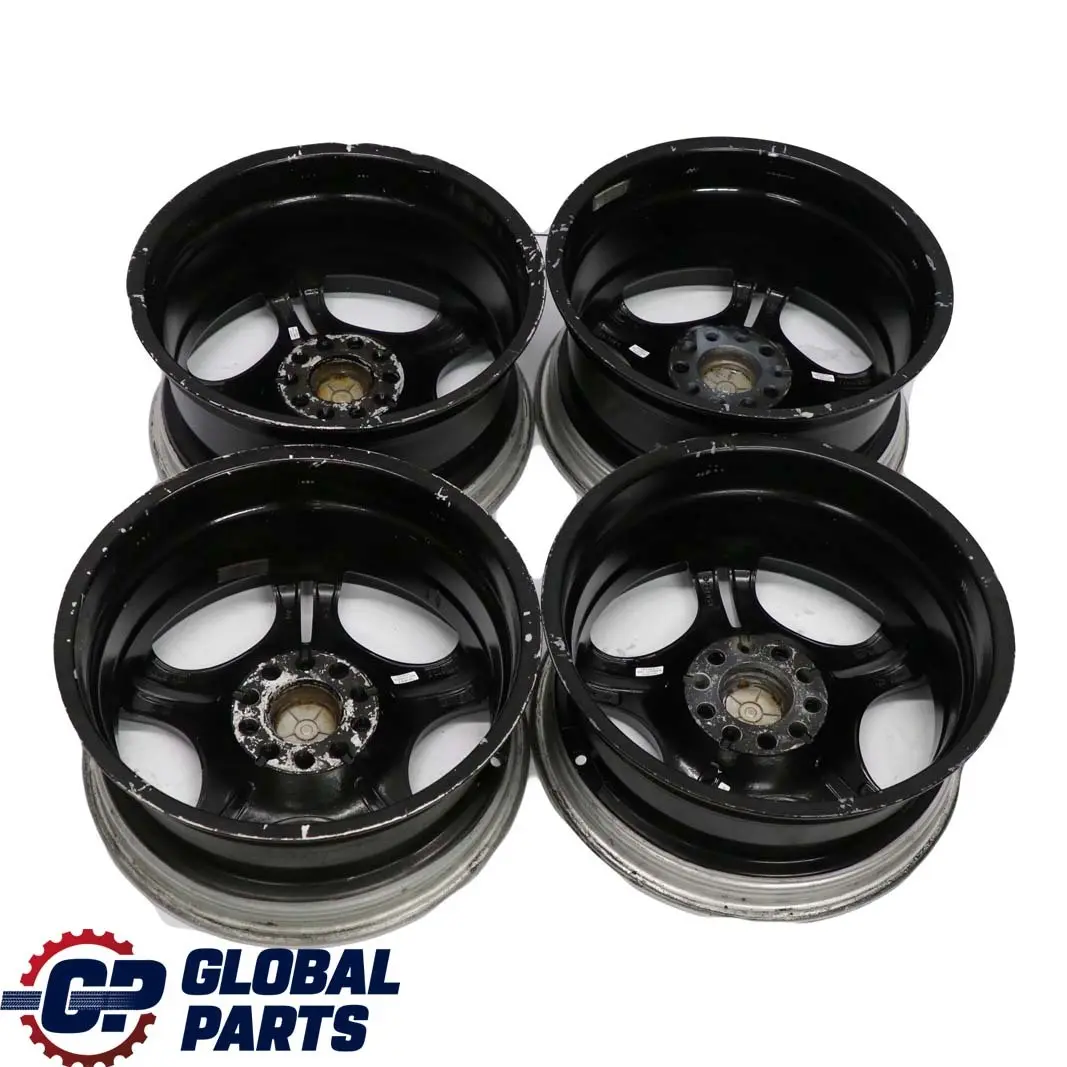 BMW 3 E46 Complete Set 4x Wheel Alloy Rim 17" M Double Spoke 68 7,5J / 8,5J - SKU 2229135/2229180 SET - Part number 2229135/2229180