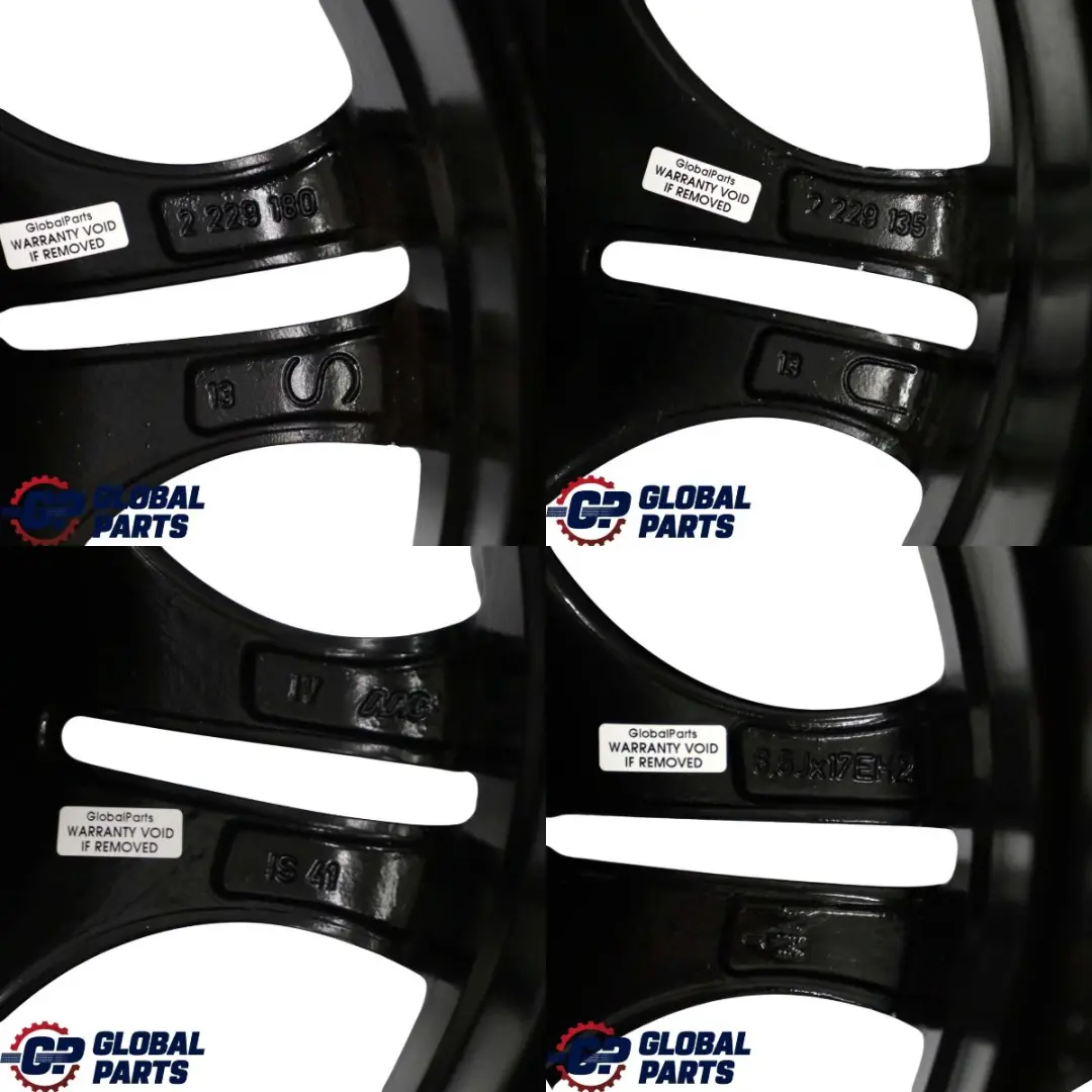 BMW 3 E46 Complete Set 4x Wheel Alloy Rim 17" M Double Spoke 68 7,5J / 8,5J - SKU 2229135/2229180 SET - Part number 2229135/2229180