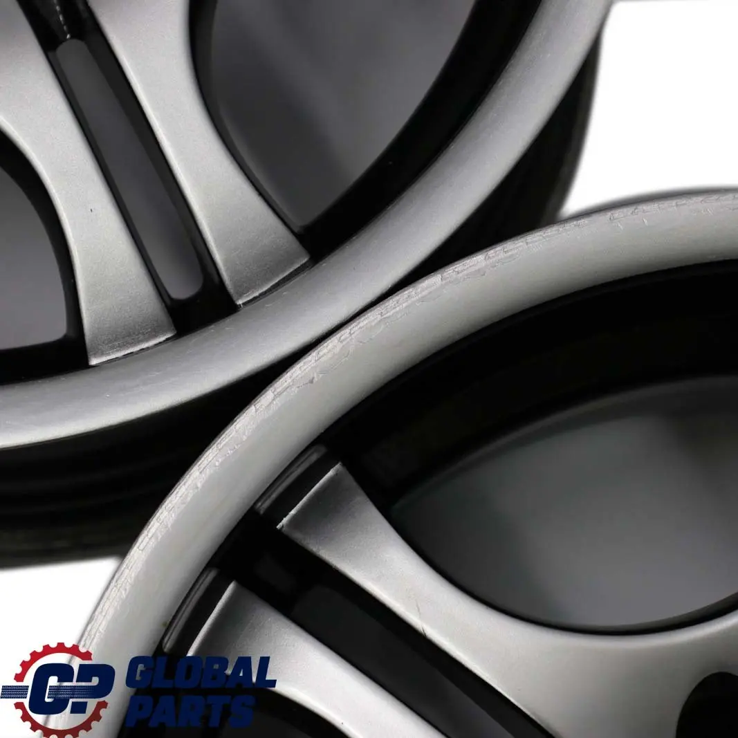 BMW 3 E46 Complete Set 4x Wheel Alloy Rim 17" M Double Spoke 68 7,5J / 8,5J - SKU 2229135/2229180 SET - Part number 2229135/2229180
