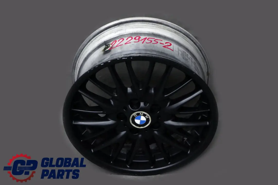 Alloy Rim V spoke 72 18" 8,5J ET:50 to BMW 3 Series E46 Black Rear Wheel with Part number 2229155 BMW 3 Series E46 Black Rear Wheel Alloy Rim V spoke 72 18" 8,5J ET:50 - SKU 2229155-2 - Part number 2229155