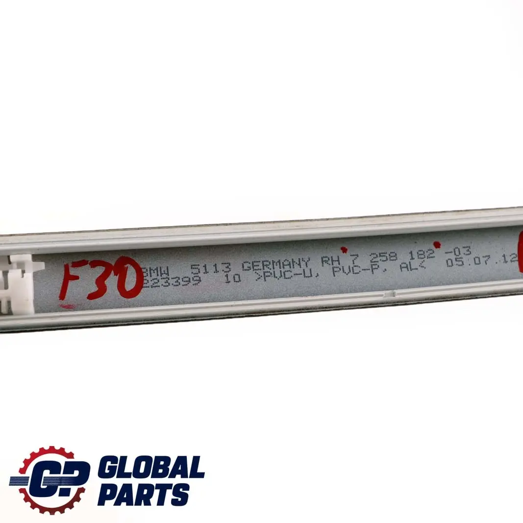 BMW 3 F30 Modanatura Tetto Ringhiera Gutter Destra Alpinweiss Bianco 3 - 300 - SKU 2239973-AW - Numero di parte 2239973