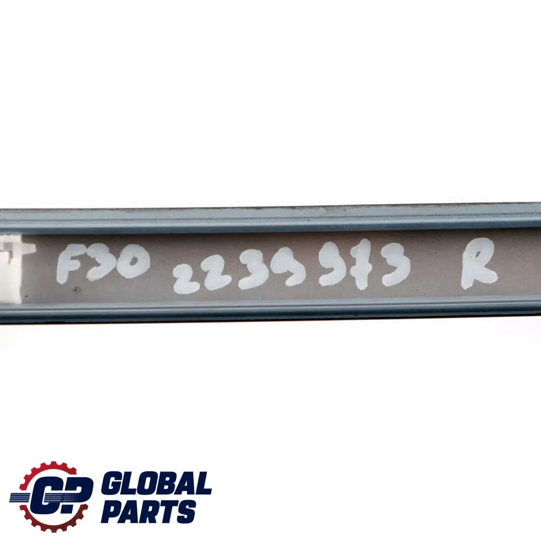 Roof Moulding Railing Gutter Trim Right O/S Glacier Silber Silver to BMW F30 with Part number 2239973 BMW F30 Roof Moulding Railing Gutter Trim Right O/S Glacier Silber Silver - SKU 2239973-GSB - Part number 2239973