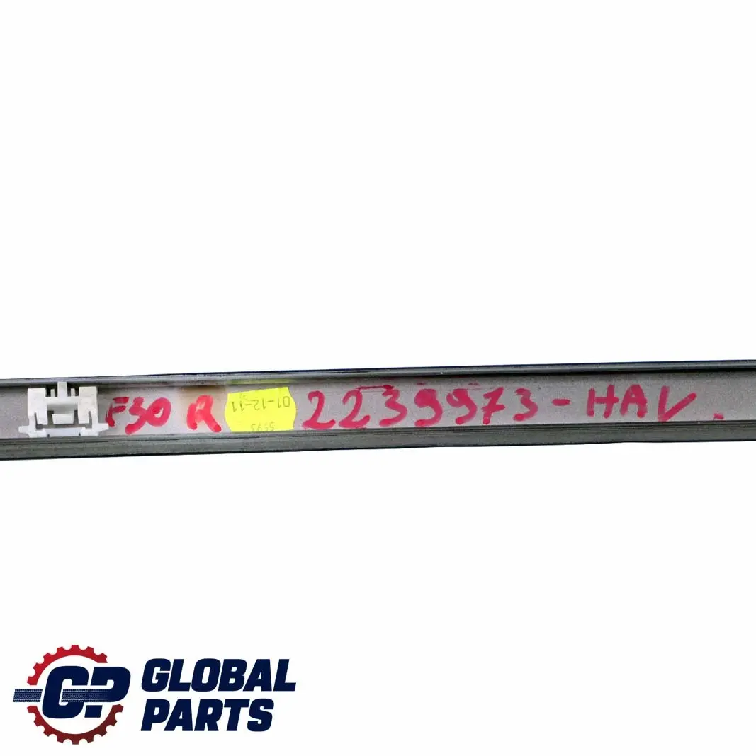 Roof Moulding Railing Gutter Trim Right O/S Havanna Metallic A17 to BMW 3 F30 with Part number 2239973 BMW 3 F30 Roof Moulding Railing Gutter Trim Right O/S Havanna Metallic A17 - SKU 2239973-HAV - Part number 2239973