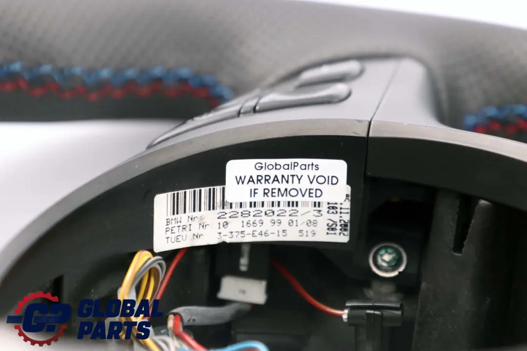 BMW 3 Series E46 NEW Leather M-Sport Thick Steering Wheel M-tricolored Threads - SKU 2282022-1 - Part number 2282022