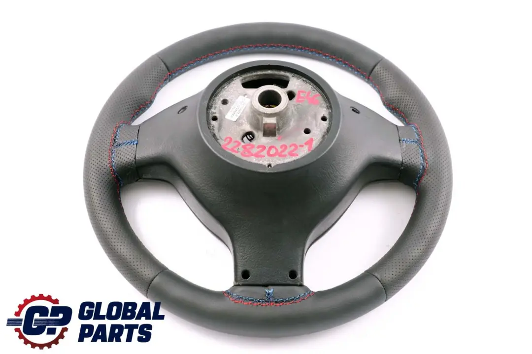 Leather M-Sport Thick Steering Wheel M-tricolored Threads to BMW 3 Series E46 NEW with Part number 2282022 BMW 3 Series E46 NEW Leather M-Sport Thick Steering Wheel M-tricolored Threads - SKU 2282022-1 - Part number 2282022
