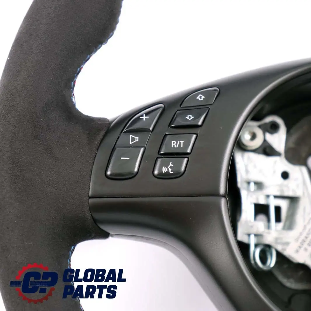 BMW E46 NEW Leather / Alcantara M-Sport Thick Steering Wheel Tricolored Threads - SKU 2282022-2 - Part number 2282022