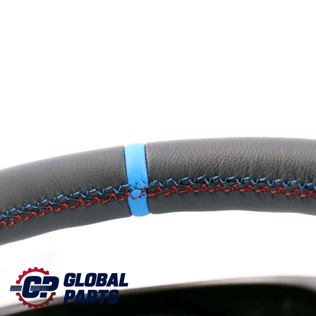 BMW E46 NEW Leather / Alcantara M-Sport Thick Steering Wheel Tricolored Threads - SKU 2282022-2 - Part number 2282022